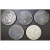 Image 1 : 5-LOW GRADE SILVER DOLLAR LOT: