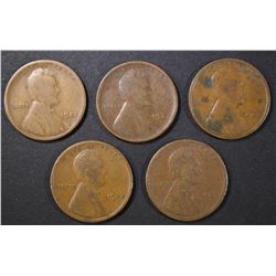 5-1922-D LINCOLN CENTS, GOOD+