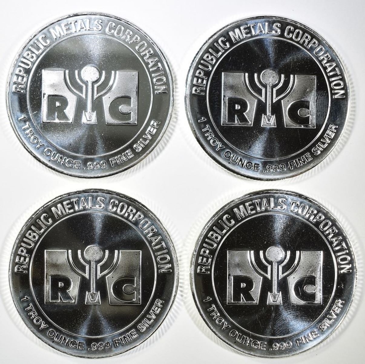 4-ONE OUNCE SILVER OPM ROUNDS