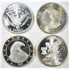 Image 1 : 4-DIFFERENT ONE OUNCE .999 SILVER ROUNDS