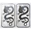 Image 1 : 2-2019 PERTH MINT 1oz SILVER RECTANGULAR DRAGONS