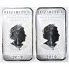 Image 2 : 2-2019 PERTH MINT 1oz SILVER RECTANGULAR DRAGONS