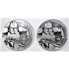 Image 1 : 2-2019 NIUE CLONE TROOPER 1oz SILVER $2.00 COINS