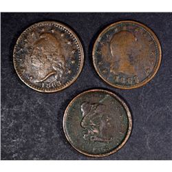3-AVG CIRC CIVIL WAR TOKENS