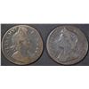 Image 2 : 1699 & 1738 BRITISH HALF PENNYS