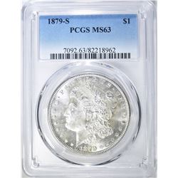 1879-S MORGAN DOLLAR, PCGS MS-63