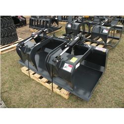 Stout 72" grapple bucket w/couplers -New