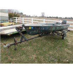 1960 Sears 14ft boat w/1960 Homemade trailer SN#-XXX