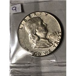 1963 P High Grade Silver Franklin Half Dollar Nice Early US Coin