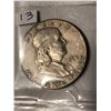 Image 1 : 1963 D Silver Franklin Half Dollar Nice Early US Coin