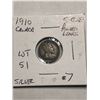 Image 1 : 1910 Silver Canada 5 Cents POINTED LEAVES