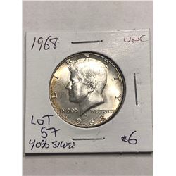 1968 Silver ennedy Half Dollar UNC MS High Grade