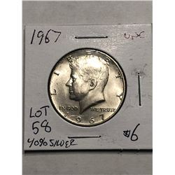 1967 Silver ennedy Half Dollar UNC MS High Grade