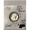 Image 1 : 1938 Full Split Bands GEM 65 PLUS Mercury Silver Dime High Grade