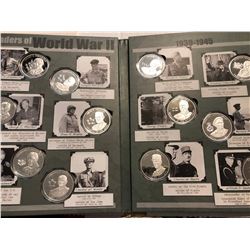 1939 to 1945 Leaders of WWII 12 Coin Collection in Beautiful Book