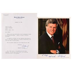 Ted Kennedy Signed Photograph and Typed Letter Signed