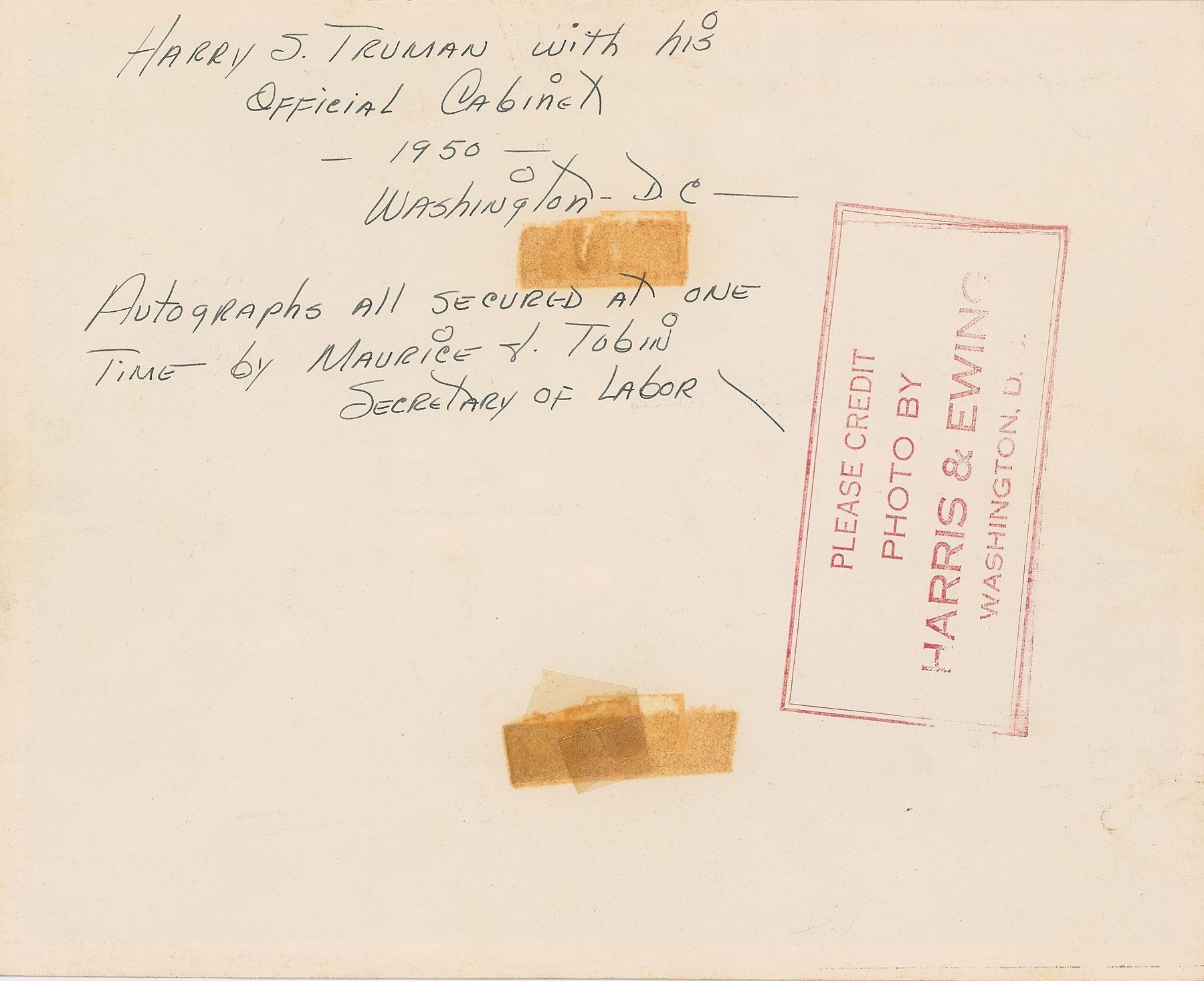 Harry S Truman And Cabinet