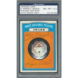 1972 Topps #622 MVP Award - Signed by Roger Maris and Stan Musial - PSA/DNA Encapsulated