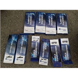 Lot of Ground Clamps, Cable Connectors, And Electrode Holders