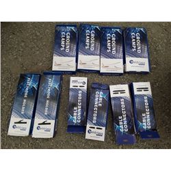 Lot of Ground Clamps, Cable Connectors, And Electrode Holders