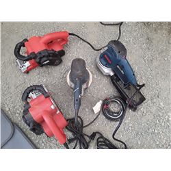 2 Palm Sanders And 2 Belt Sanders