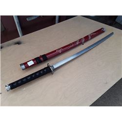 Samurai Sword With Sheath - Burgandy
