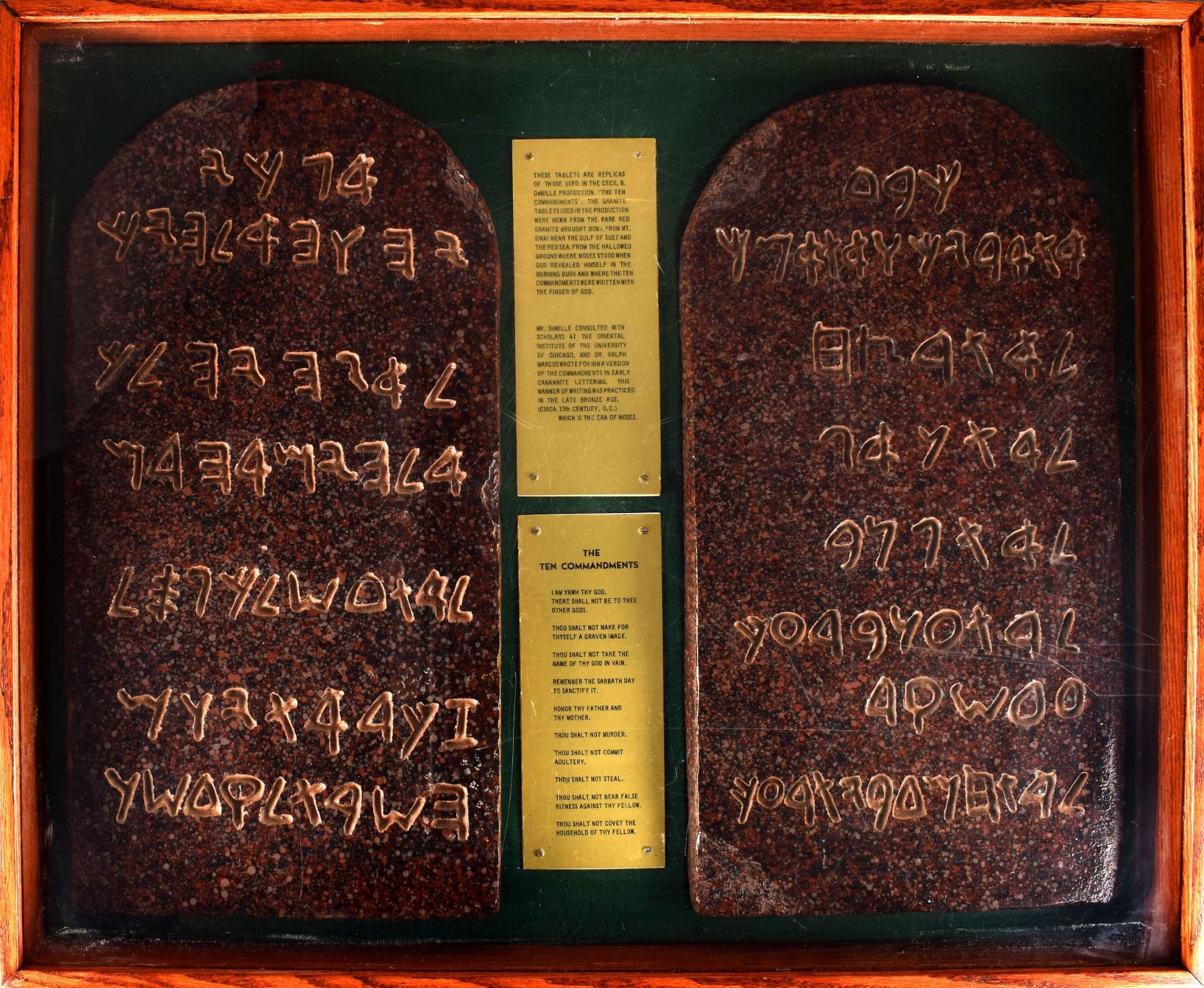 Pair of Presentation Tablets from The Ten Commandments