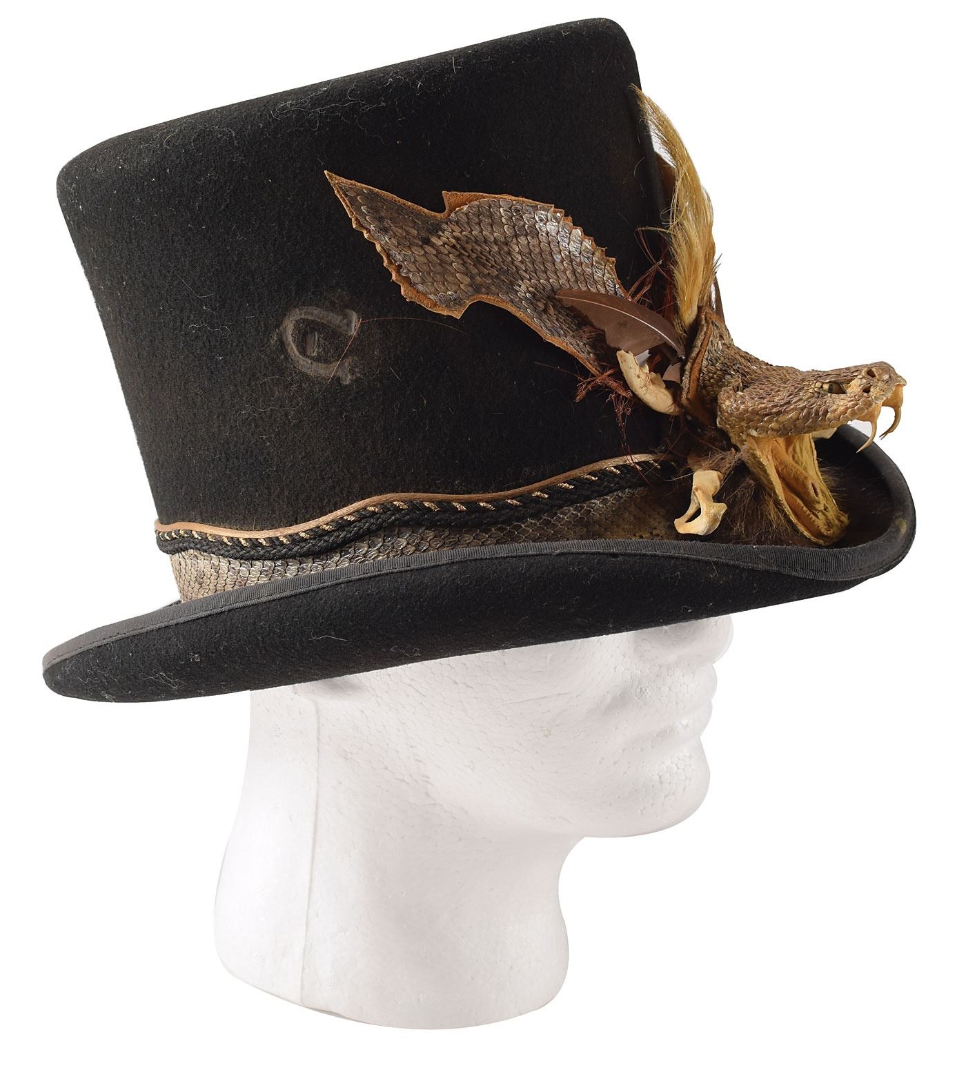 Ornate ScreenWorn Snake Top Hat from The Young Riders