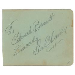 Lon Chaney, Sr. Signature