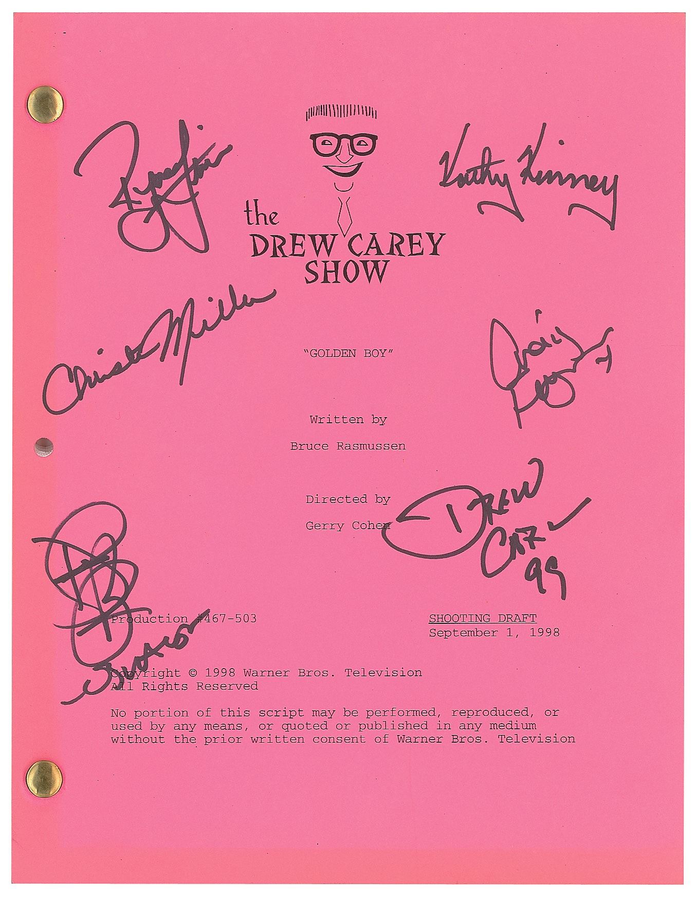 The Drew Carey Show Cast-signed Script