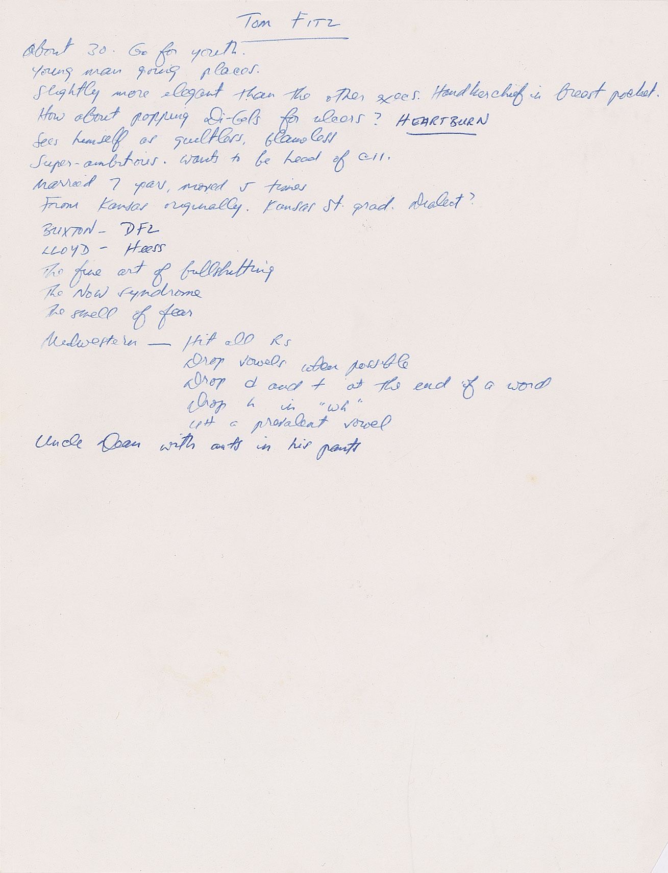 Bradford Dillman S Script For The Streets Of San Francisco