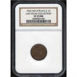 1922 No D 1c NGC VF25 BN [L#1004