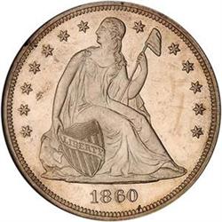 1860 $1 NGC PF65 Cameo [L#1042