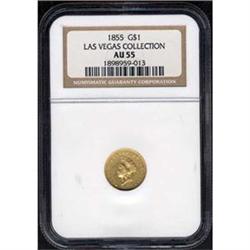 1855 T2 G$1 NGC AU55 [L#1074
