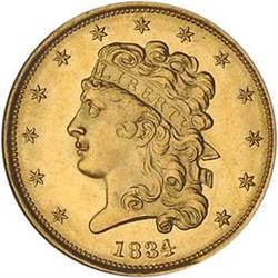 1834 No Motto P4 $5 NGC MS63 [L#1086