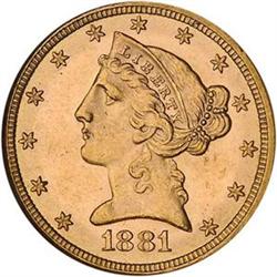 1881 $5 NGC MS63 [L#1088