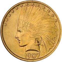 1907 No Motto $10 NGC MS63 [L#1103