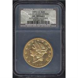 1890-CC $20 NCS About Uncirculated cleaned [L#1114
