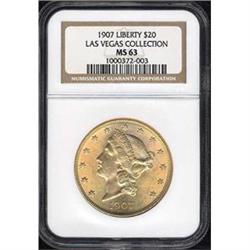 1907 No Motto $20 Liberty NGC MS63 [L#1125