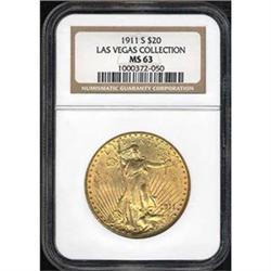 1911-S $20 NGC MS63 [L#1140