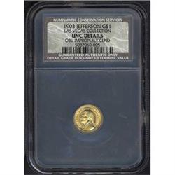 1903 Louisiana Pur Jefferson G$1 NCS Unc [L#1151