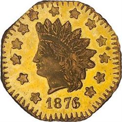 1876 Cal Gold $1 BG1128 NGC MS63PL [L#1170