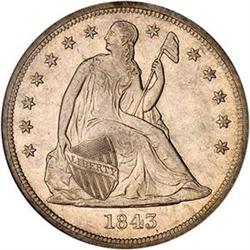 1843 $1 NGC MS63 [L#1181