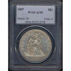 1847 $1 PCGS AU55 [L#1183