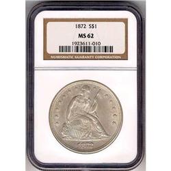1872 $1 PCGS AU58 [L#1189