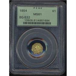 1856 Cal Gold 50C BG-434 PCGS MS62 [L#1467