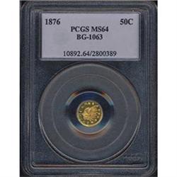 1872 Cal Gold 50c BG1049 PCGS MS63 [L#1487