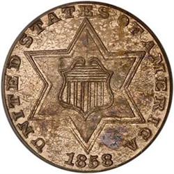 Lustrous 1851 Three-Cent Silver PCGS MS66 [L#2089