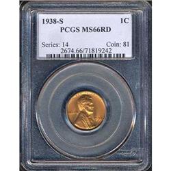 1938 1C PCGS MS66 RD [L#3007