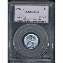 1943 1C PCGS MS67 [L#3025